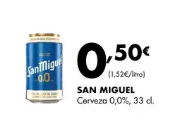 Supermercados Lupa SAN MIGUEL Cerveza 0,0% oferta