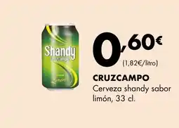 Supermercados Lupa CRUZCAMPO Cerveza shandy sabor limón oferta
