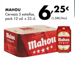 Supermercados Lupa MAHOU Cerveza 5 estrellas oferta