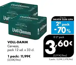 Supermercados Lupa VOLL-DAMM Cerveza oferta