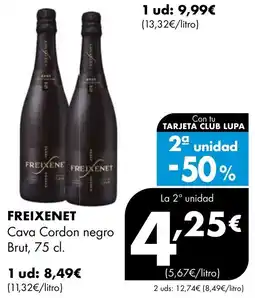 Supermercados Lupa FREIXENET Cava Cordon negro Brut oferta