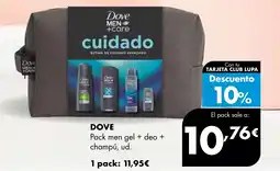 Supermercados Lupa DOVE Pack men gel+deo + champú oferta