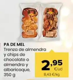 Autoservicios Familia Pa de mel - trenza de almendra y chips de chocolate o almendra y albaricoque oferta
