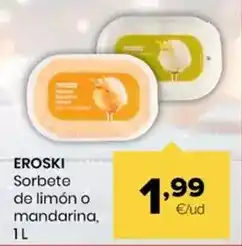 Autoservicios Familia Eroski - sorbete de limon o mandarina oferta