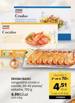 Autoservicios Familia Eroski basic - langostino crudo o cocido oferta