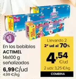 Autoservicios Familia Actimel - en los bebibles oferta