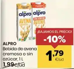 Autoservicios Familia Alpro - bebida de avena cremosa o sin azucar oferta