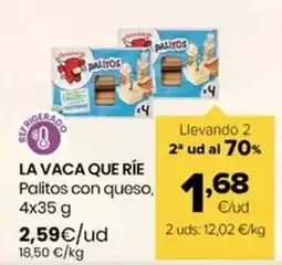 Autoservicios Familia La vaca que ríe - palitos con queso oferta
