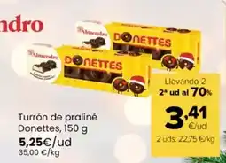 Autoservicios Familia El almendro - turron de praline donettes oferta