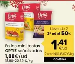 Autoservicios Familia Ortiz - en las mini tostas senalizadas oferta