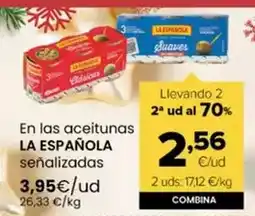 Autoservicios Familia La española - en las aceitunas senalizadas oferta