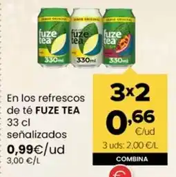 Autoservicios Familia Fuze tea - en los refrescos de te 33 cl senalizados oferta