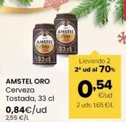 Autoservicios Familia Amstel - oro cerveza tostada oferta