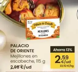 Eroski Palacio de oriente - mejillones en escabeche oferta