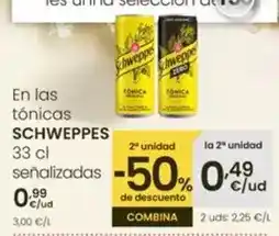 Eroski Schweppes - en las tónicas oferta