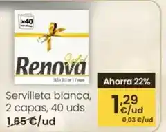 Eroski Renova - servilleta blanca oferta