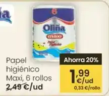 Eroski Oliña - papel higiénico maxi oferta