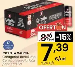 Eroski Estrella galicia - cerveza especial lata oferta