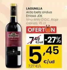 Eroski Lagunilla - vino tinto d.o.c. rioja crianza oferta