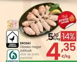 Eroski Eroski - alas de pollo partidas oferta