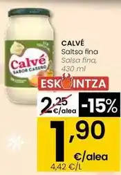 Eroski Calvé - salsa fina oferta