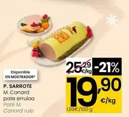 Eroski P. sarrote - pate m. canard rulo oferta