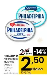 Eroski Philadelphia - quesos untar oferta