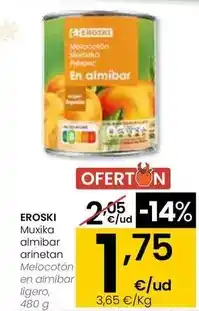 Eroski Eroski - melocotón en almíbar ligero oferta