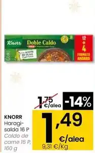 Eroski Knorr - caldo de carne 16 p oferta