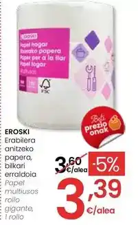 Eroski Eroski - papel multiusos rollo gigante oferta