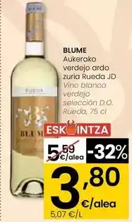 Eroski Blume - vino blanco verdejo selección d.o. rueda oferta