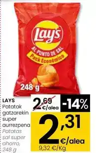 Eroski Lay's - patatas sal super ahorro oferta