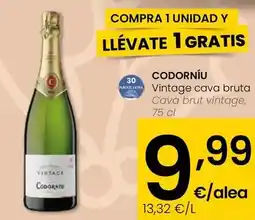 Eroski Codorniu - cava brut vintage oferta