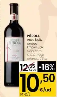 Eroski Piérola - vino tinto d.o.c. rioja crianza oferta