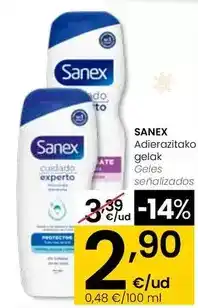 Eroski Sanex - geles oferta