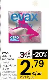 Eroski Evax - liberty compresa normal con alas oferta