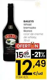 Eroski Baileys - licor de crema de whisky oferta