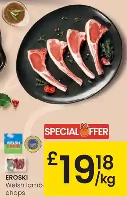 Eroski Eroski - welsh lamb chops oferta