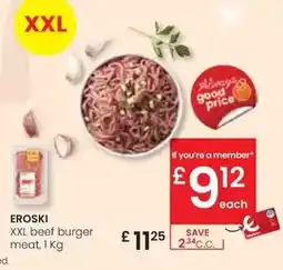 Eroski Eroski - xxl beef burger meat oferta