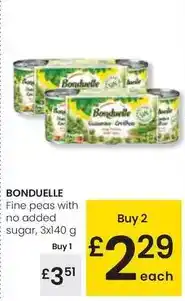 Eroski Bonduelle - fine peas with no added sugar oferta