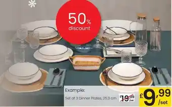 Eroski Set of 3 dinner plates oferta