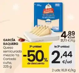 Eroski García baquero - queso semicurado mezcla ya cortado cuna oferta