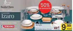 Eroski Santa clara - set 3 platos llanos oferta