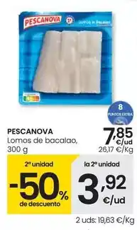 Eroski Pescanova - lomos de bacalao oferta