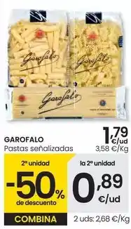 Eroski Garofalo - pastas senalizadas oferta