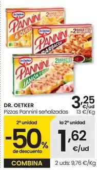 Eroski Dr oetker - pizzas pannini senalizadas oferta