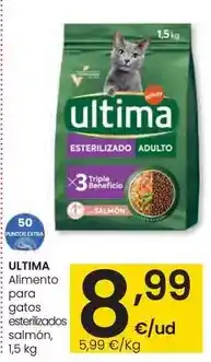 Eroski Affinity - última alimento para gatos esterilizados salmon oferta