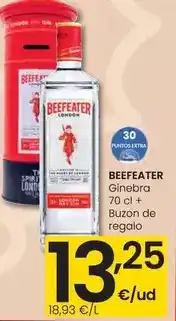 Eroski Beefeater - ginebra 70 cl + buzon de regalo oferta