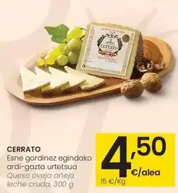 Eroski Cerrato - queso oveja anejo leche cruda oferta