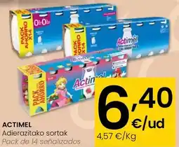 Eroski Actimel - pack de 14 señalizados oferta